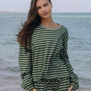 Daily Drills Forest Green Stripe Shirt